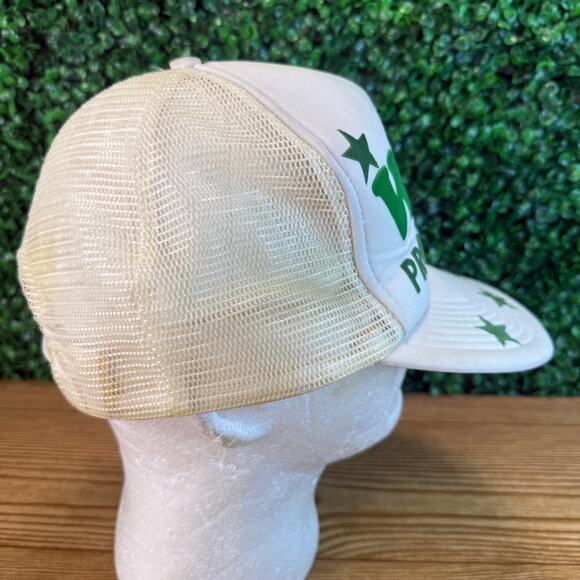 Vintage 80s WRP Productions Trucker Felt Print Adult Hat Cap - Picture 4 of 9